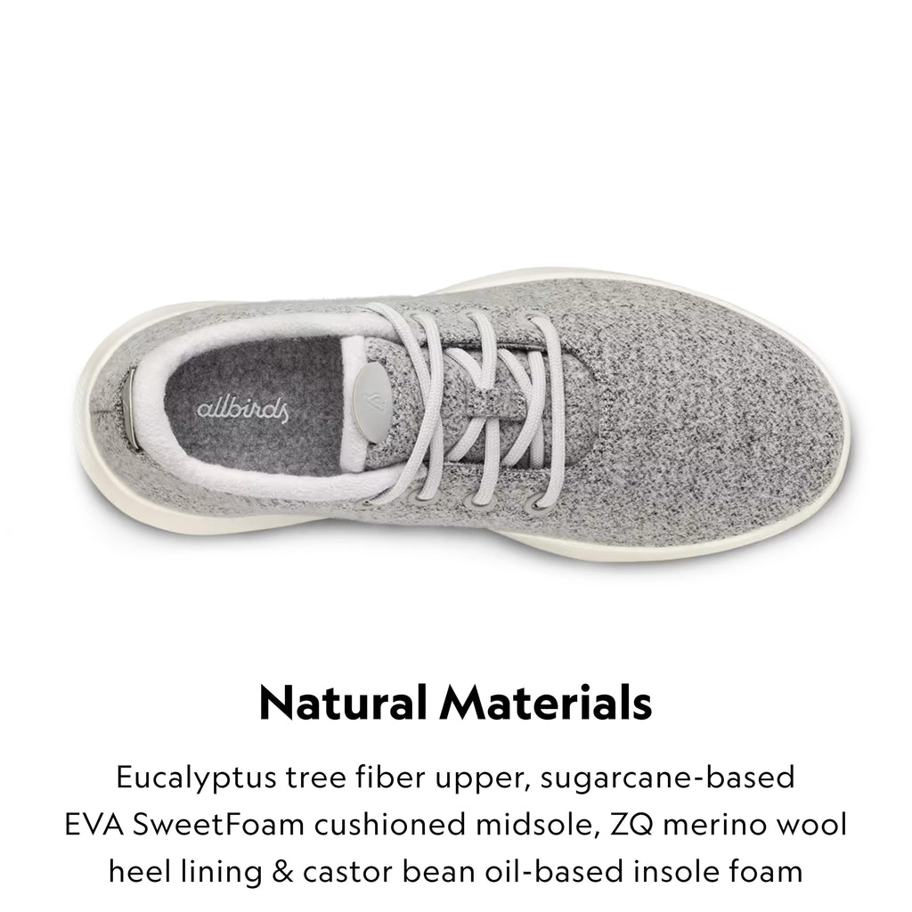 Allbirds Men’s Wool Runner Mizzle, Water-Repellent Breathable Casual Walking Sneakers Made with Eco-Friendly Merino Wool - Light Grey (Natural White Sole) - 9 Medium - Image 4