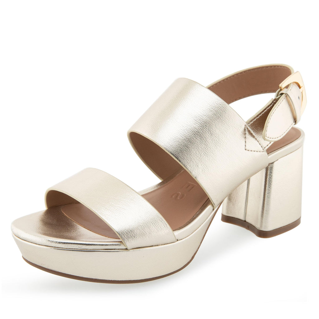 Aerosoles Women's CAMILIA Heeled Sandal, Soft Gold PU, 7 Wide - Image 1