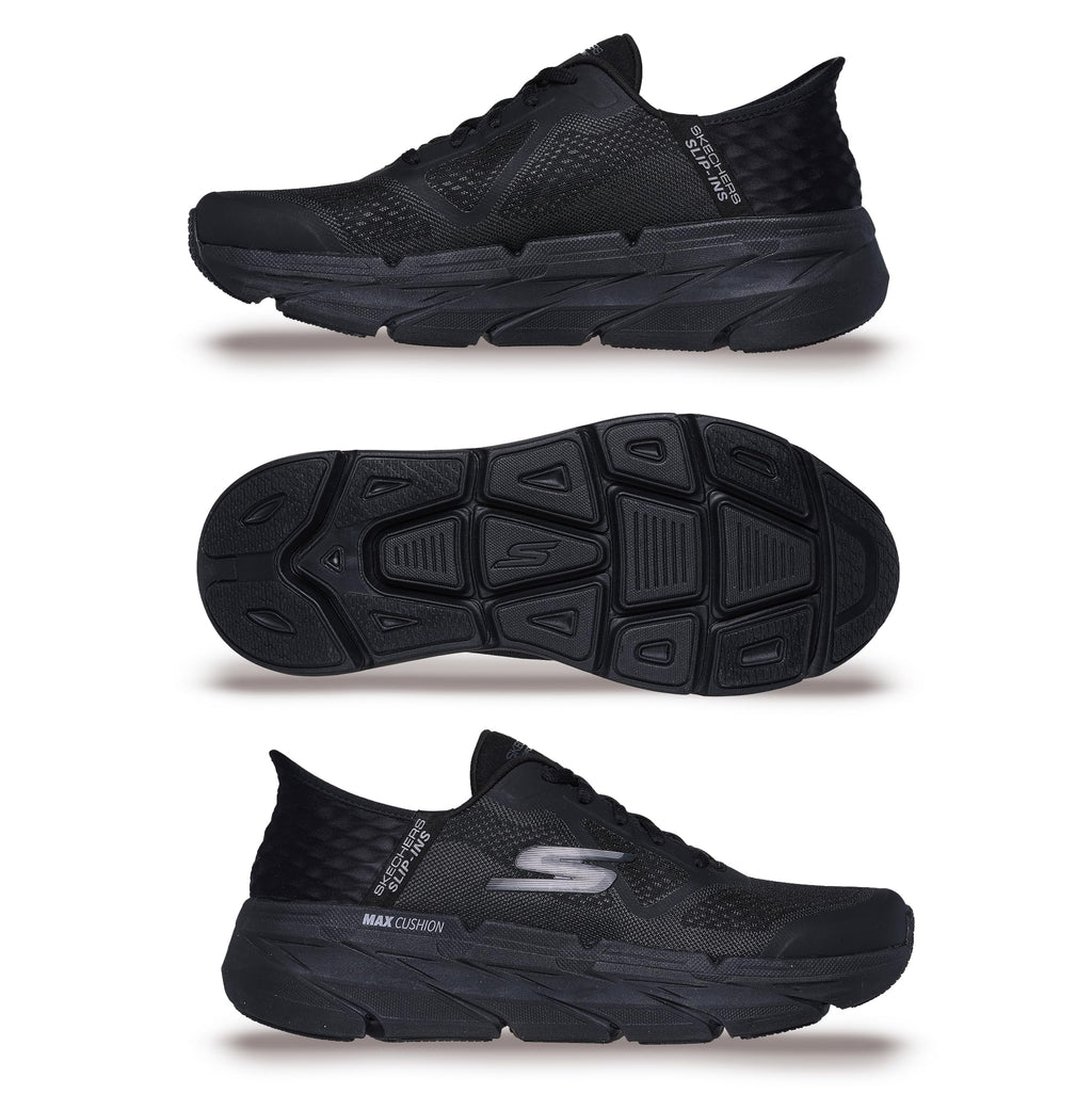 Men's Skechers Max Cushioning Slip-Ins 9 X-Wide Black Running Shoes