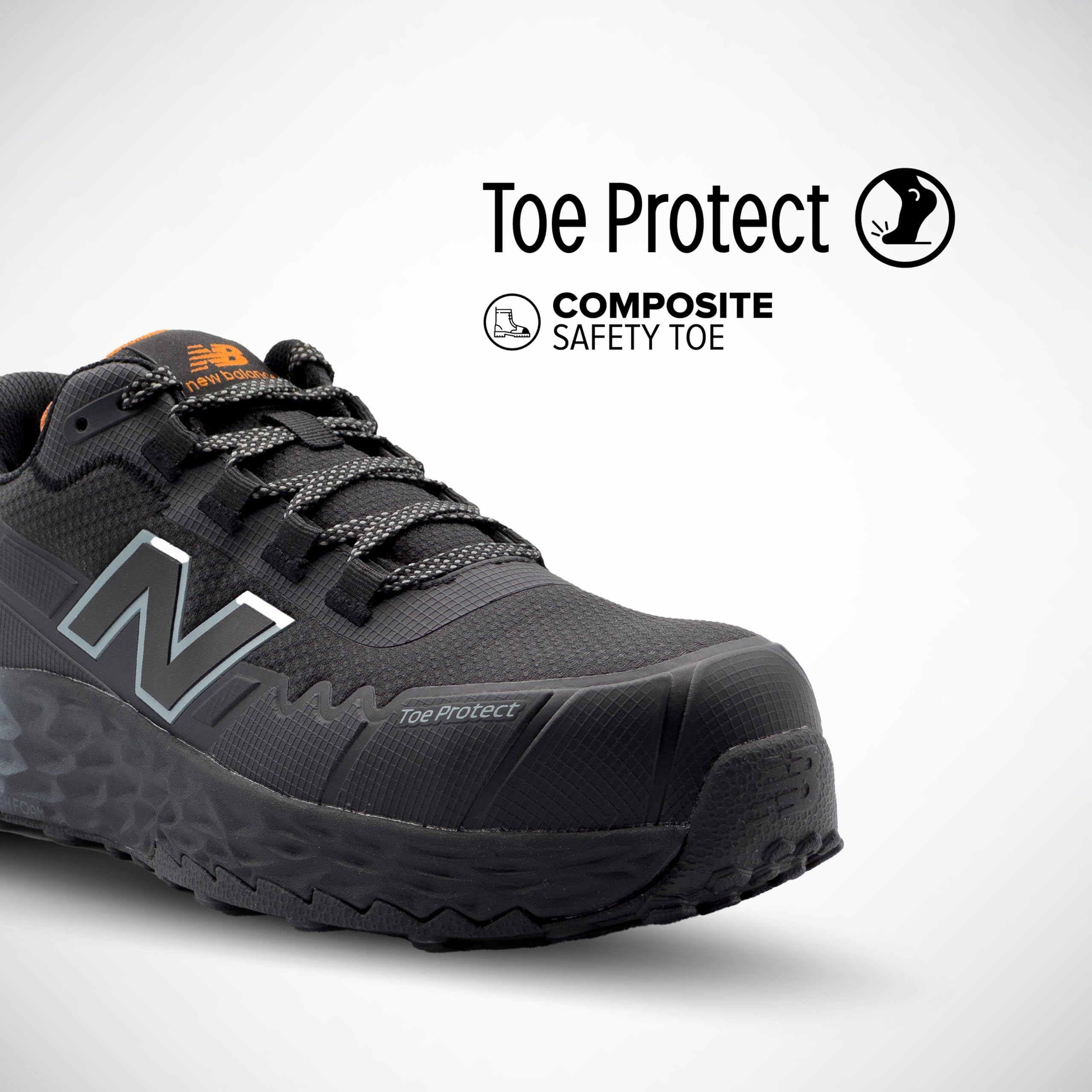 New Balance Work & Safety Cremorne Fresh Foam Low - Composite Toe Women's Shoes Black/Grey : 9.5 D - Wide, Synthetic - Image 13
