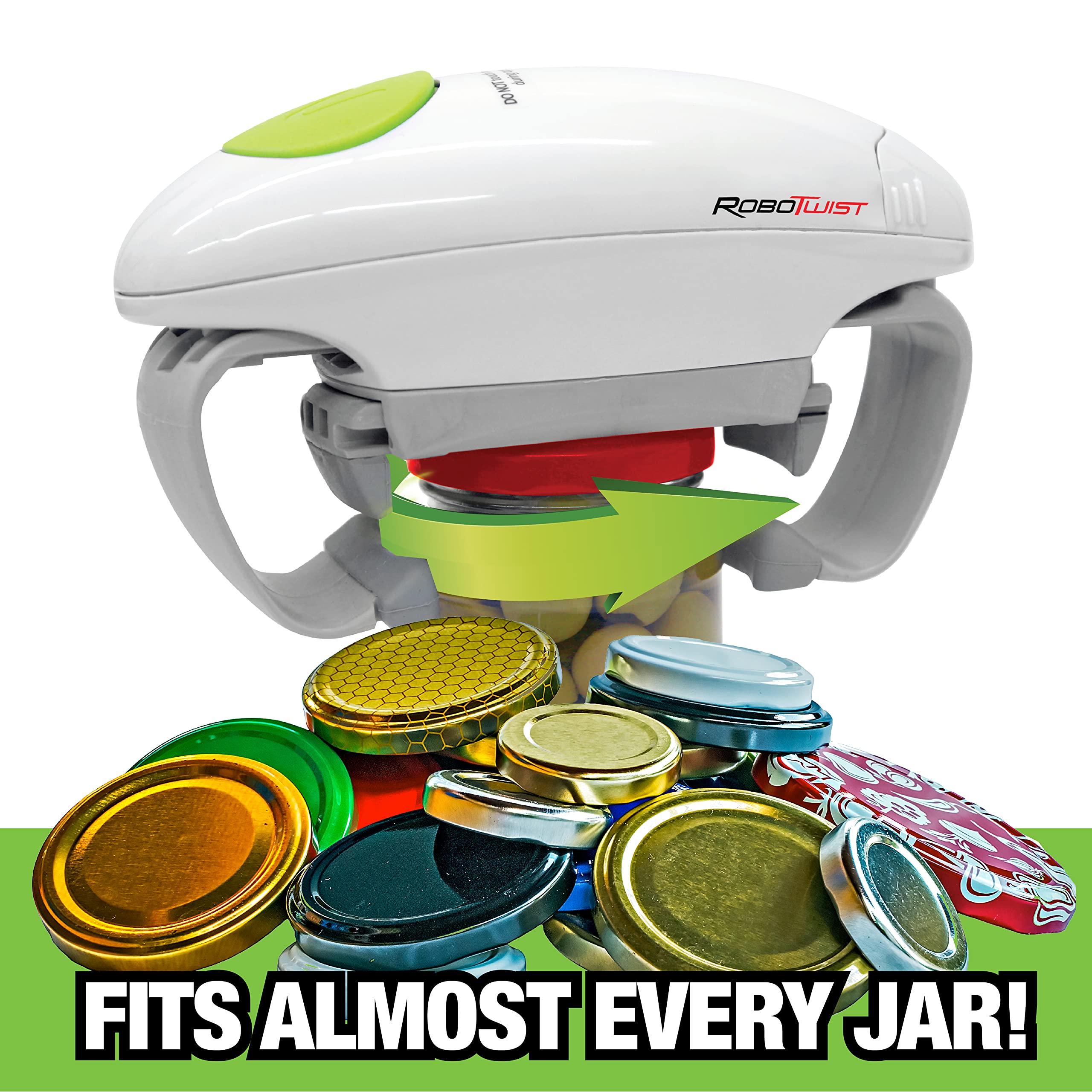 Robotwist Automatic Jar Opener, Deluxe Model with Improved Torque, Robo Twist Kitchen Gadgets for Home, Electric Handsfree Easy Jar Opener – Works on All Jar Sizes, As Seen on TV - Image 5