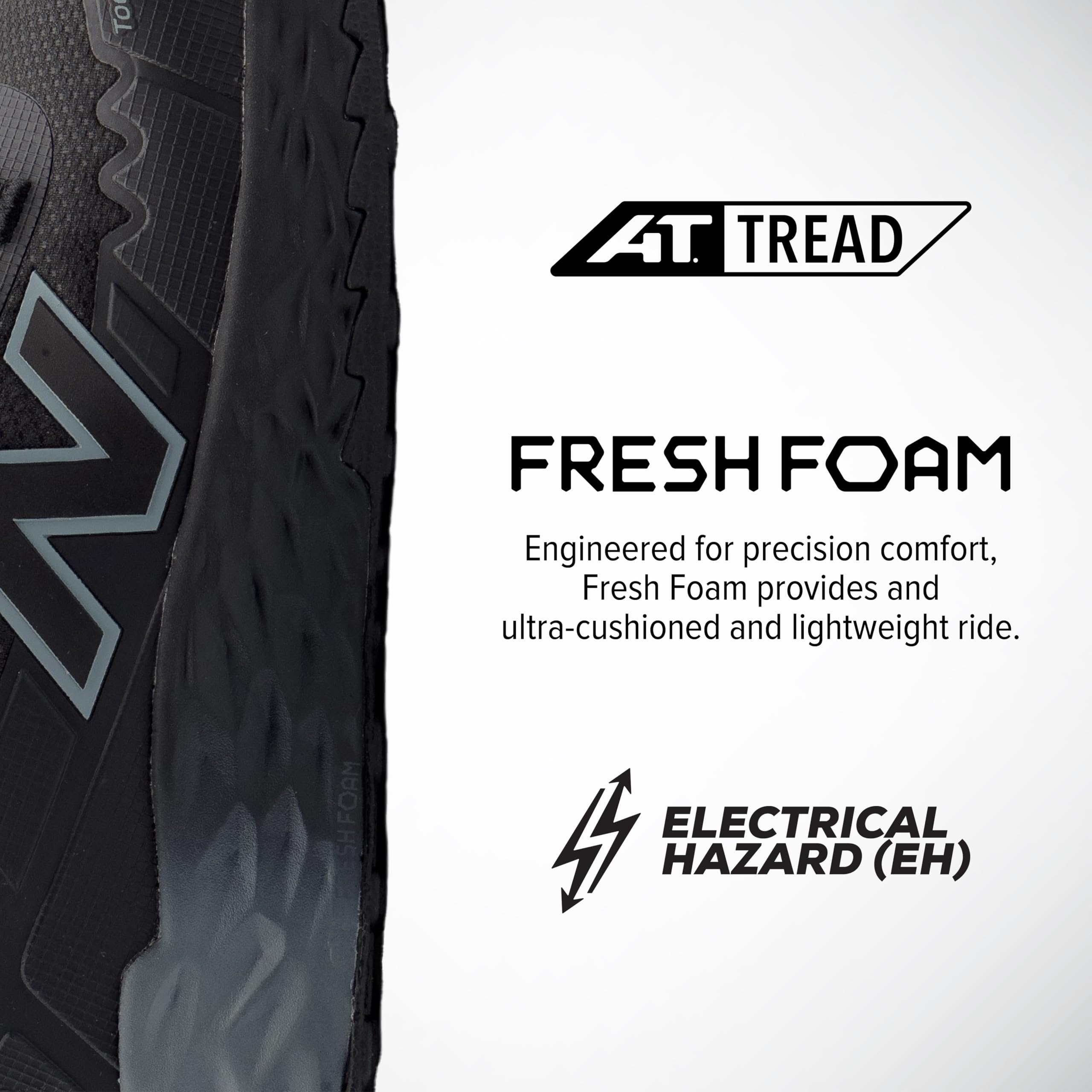 New Balance Work & Safety Cremorne Fresh Foam Low - Composite Toe Women's Shoes Black/Grey : 9.5 D - Wide, Synthetic - Image 15