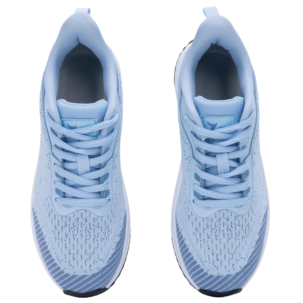 Womens Walking Shoes Size 8 Light Blue Orthotic Sneakers for Pain Relief