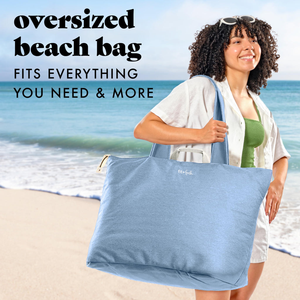 Fit & Fresh Things Weekender Bag for Women, Light Blue - Image 2