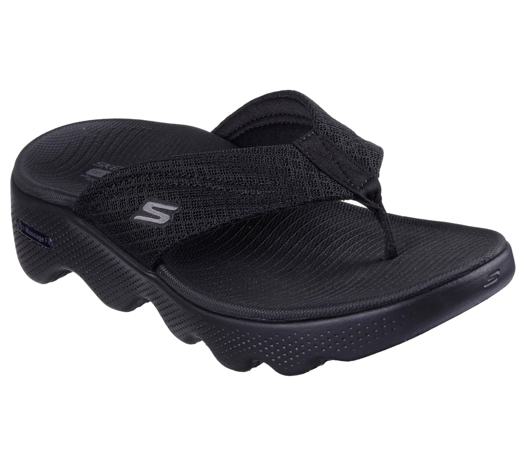 Skechers Women's On-The-Go Massage Fit Sandal - Dawn, Black/Black, 7.5 - Image 1