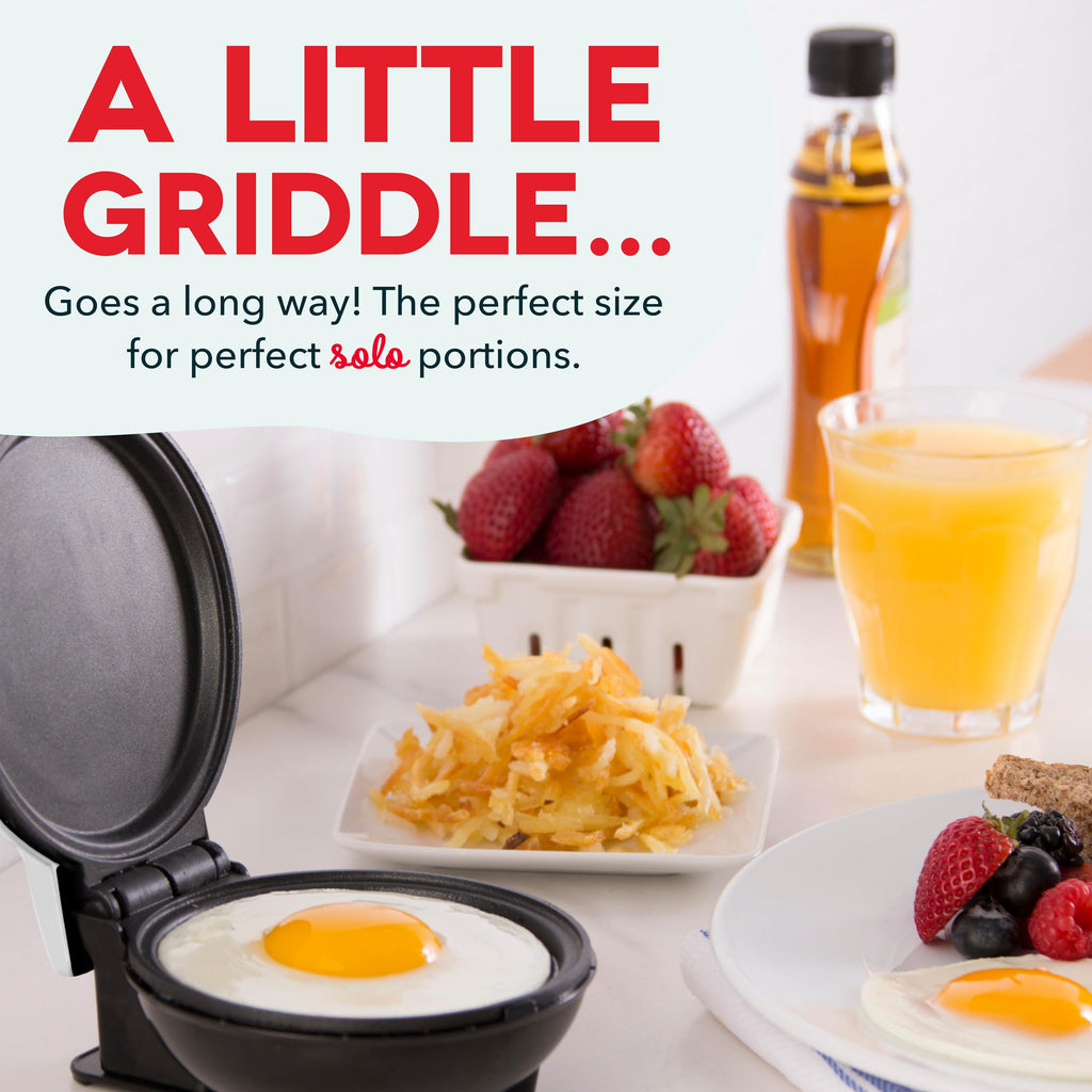 DASH Mini Maker Electric Round Griddle for Individual Pancakes, Cookies, Eggs & other on the go Breakfast, Lunch & Snacks with Indicator Light + Included Recipe Book - White - Image 2