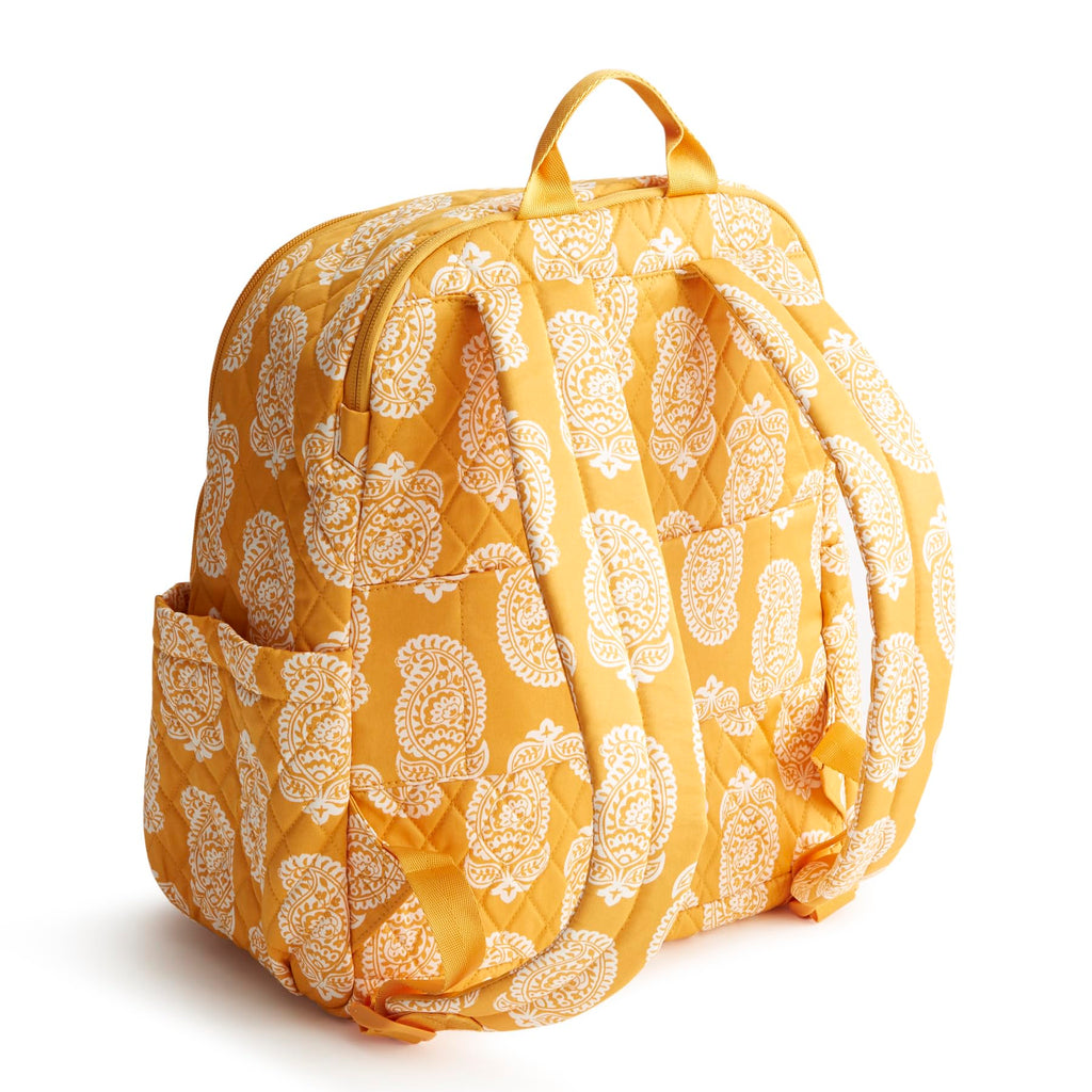 Vera Bradley Women's Bancroft Backpack - Premium Cotton, Iconic Paisley Sunflower, One Size - Image 2