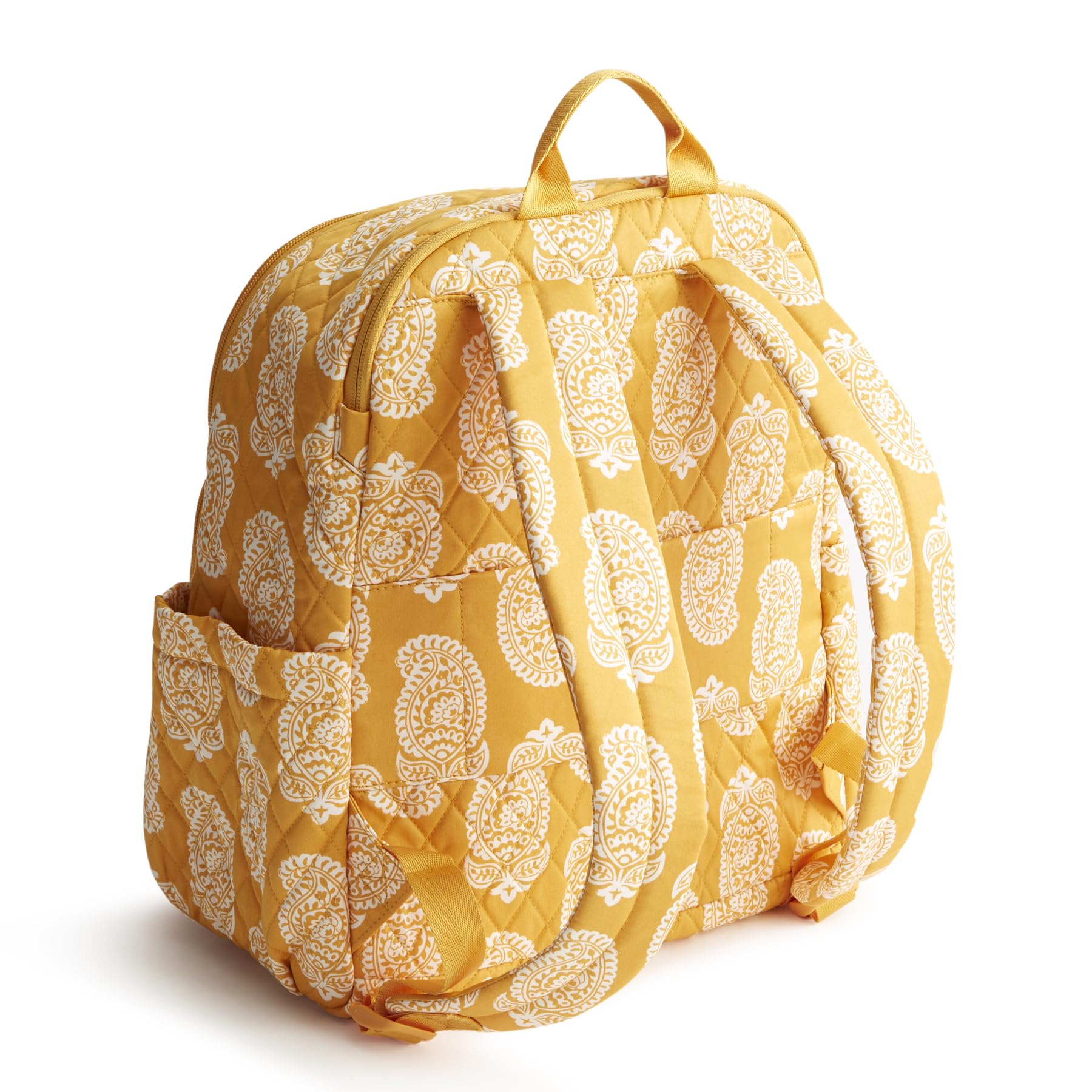 Vera Bradley Women's Bancroft Backpack - Premium Cotton, Iconic Paisley Sunflower, One Size - Image 2