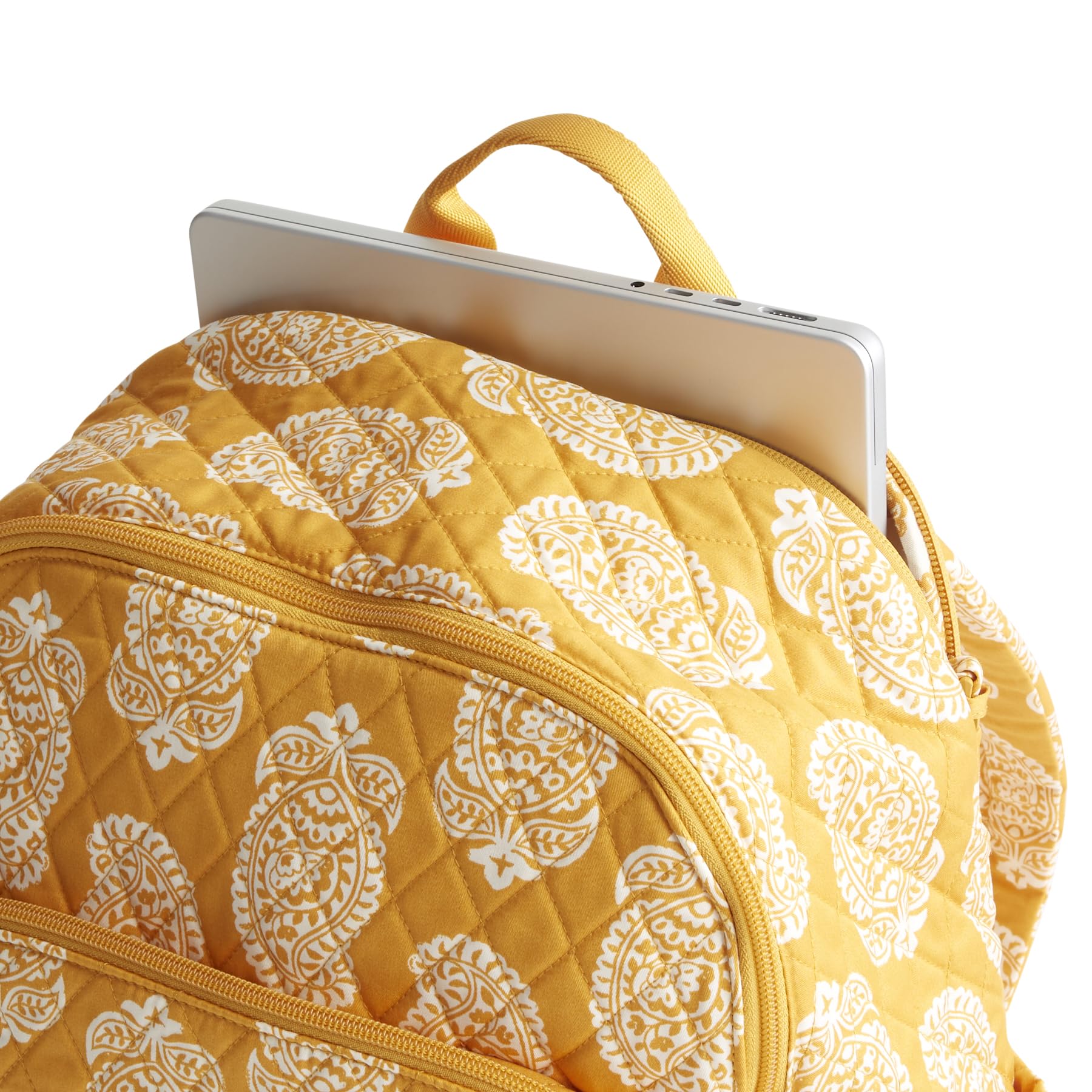 Vera Bradley Women's Bancroft Backpack - Premium Cotton, Iconic Paisley Sunflower, One Size - Image 5