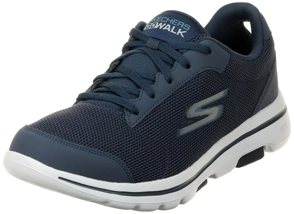 Skechers Men's Gowalk 5 Qualify - Athletic Mesh Lace Up Performance Walking Shoe, Navy/Blue, 7 - Image 1