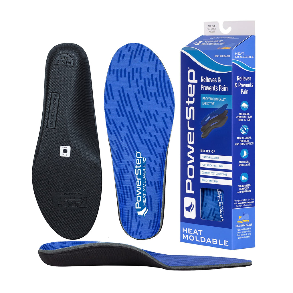 Powerstep unisex adult Archmolds Orthotic Insoles Heat Moldable Shoe Inserts for Maximum Cushioning and Full Support Physical Therapy Equipment At, Blue, Men s 9-9.5 Women 10.5-11 US - Image 3