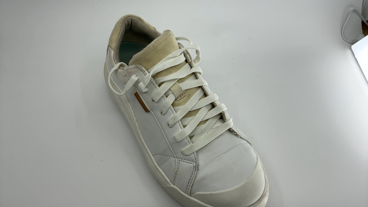 Dr. Scholl's Shoes Womens Time Off Sneaker White Smooth 8.5 W - Image 1