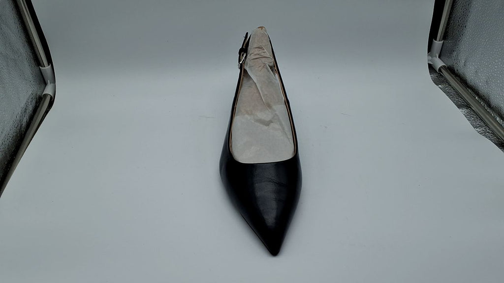 Franco Sarto Womens Racer Slingback Low Block Heel Pointed Toe Pump, Black, 9.5 Wide - Image 3