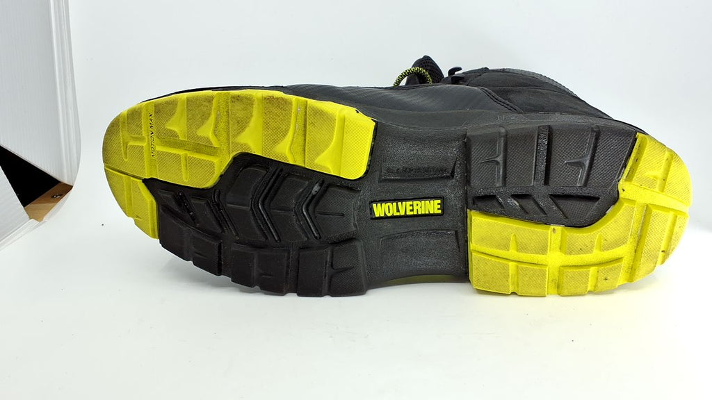 Wolverine Men's Overpass 6" Mid Composite Toe Waterproof Work Boot Construction, Black/Lime, 13 X-Wide - Image 4