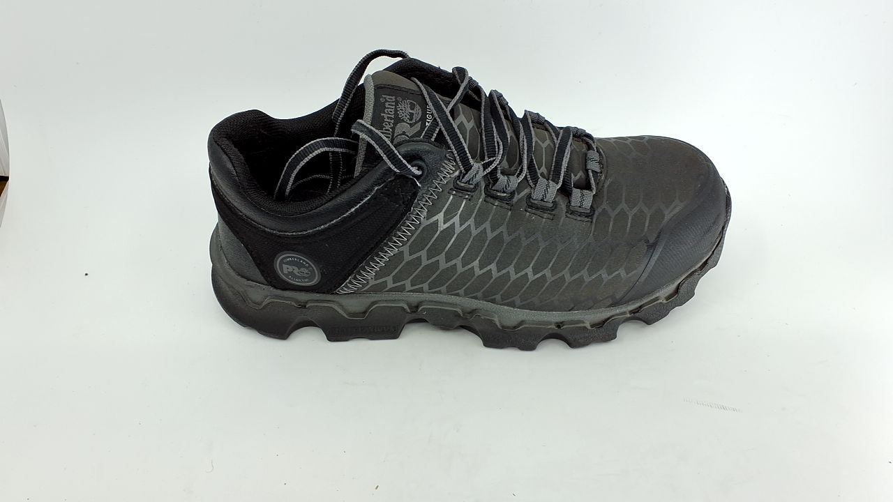 Timberland PRO Women's Powertrain Sport Alloy Safety Toe Industrial Athletic Work Shoe, Black/Grey-2024 New, 6.5M - Image 1