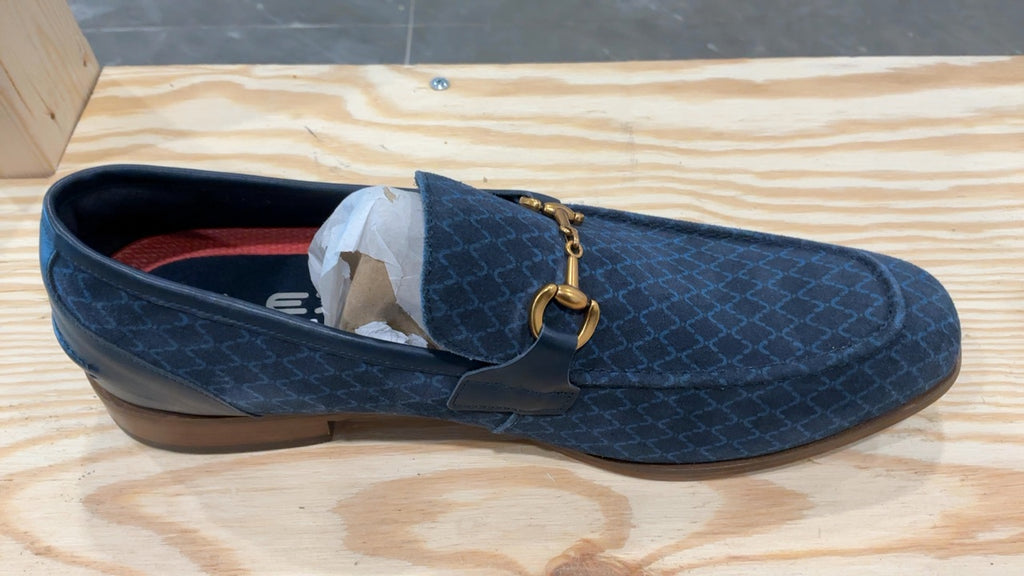 Stacy Adams Men's Brinkley Moc Toe Slip On Loafer, Navy, 12 - Image 2