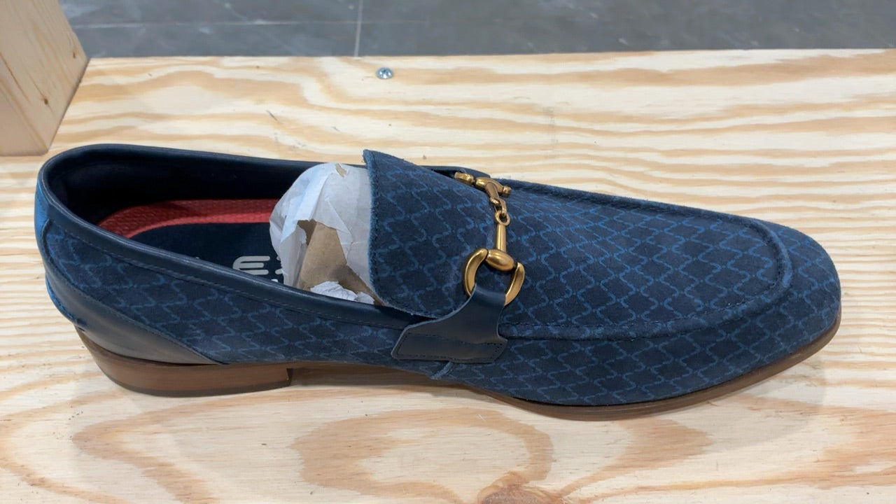 Stacy Adams Men's Brinkley Moc Toe Slip On Loafer, Navy, 12 - Image 2