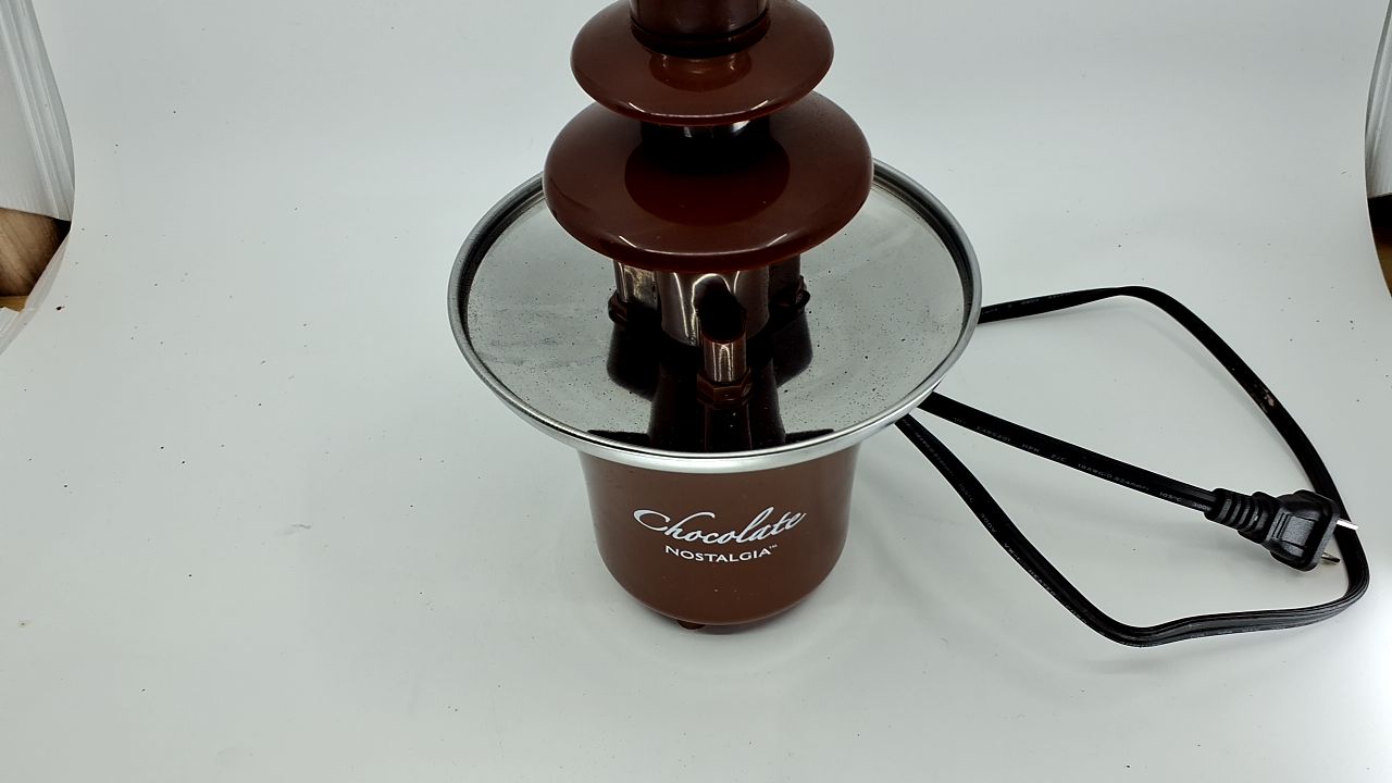 Nostalgia 3 Tier Electric Chocolate Fondue Fountain Machine for Parties - Melts Cheese, Queso, Candy, and Liqueur - Dip Strawberries, Apple Wedges, Vegetables, and More - 8-Ounce - Brown - Image 4