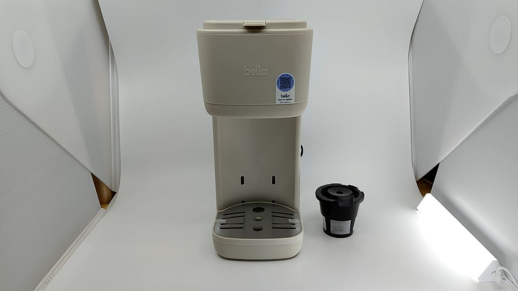BELLA Single Serve Coffee Maker, K Cup & Coffee Ground Compatible with Removable, Adjustable Drip Tray, Auto Shutoff & Reusable Dishwasher Safe Accessories, Brews 6oz to 14oz, 1000 Watt, Oatmilk - Image 8