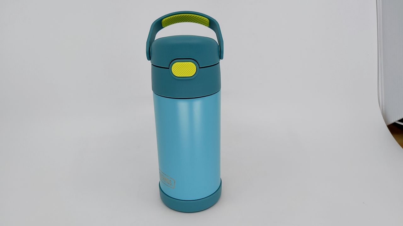 THERMOS FUNTAINER Water Bottle with Straw - 12 Ounce - Kids Stainless Steel Vacuum Insulated Water Bottle with Lid, Blue/Green - Image 2