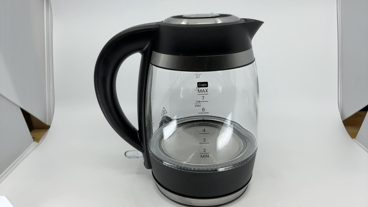 Chefman Electric Kettle, 1.8L 1500W, Hot Water Boiler, Removable Lid for Easy Cleaning, Auto Shut Off, Boil-Dry Protection, Stainless Steel Filter, BPA Free, Borosilicate Glass Electric Tea Kettle - Image 7