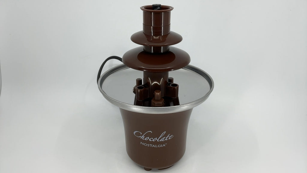 Nostalgia 3 Tier Electric Chocolate Fondue Fountain Machine for Parties - Melts Cheese, Queso, Candy, and Liqueur - Dip Strawberries, Apple Wedges, Vegetables, and More - 8-Ounce - Brown - Image 7