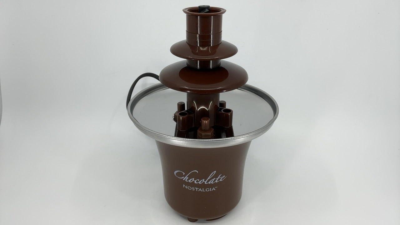 Nostalgia 3 Tier Electric Chocolate Fondue Fountain Machine for Parties - Melts Cheese, Queso, Candy, and Liqueur - Dip Strawberries, Apple Wedges, Vegetables, and More - 8-Ounce - Brown - Image 7