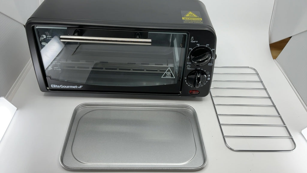 Elite Gourmet ETO236 Personal Compact 2 Slice Countertop Toaster Oven with 15 Minute Timer & Adjustable Temperature, Bake, Broil, & Toast, Black - Image 7