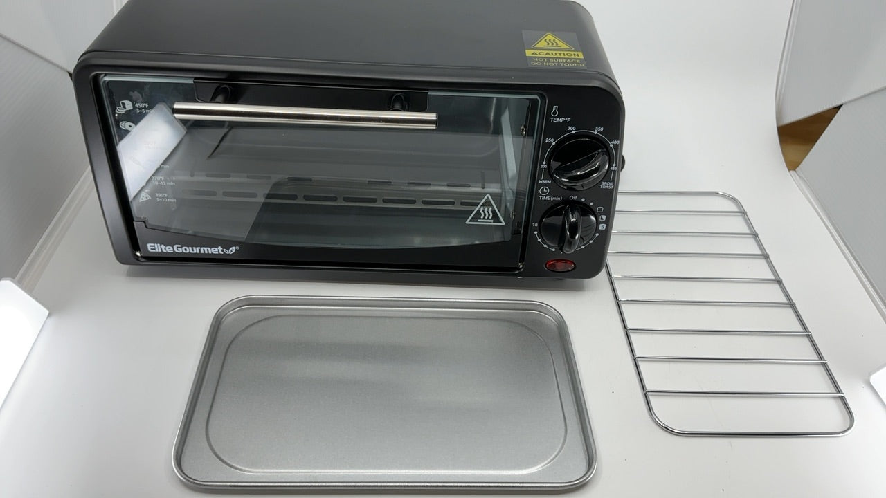 Elite Gourmet ETO236 Personal Compact 2 Slice Countertop Toaster Oven with 15 Minute Timer & Adjustable Temperature, Bake, Broil, & Toast, Black - Image 7