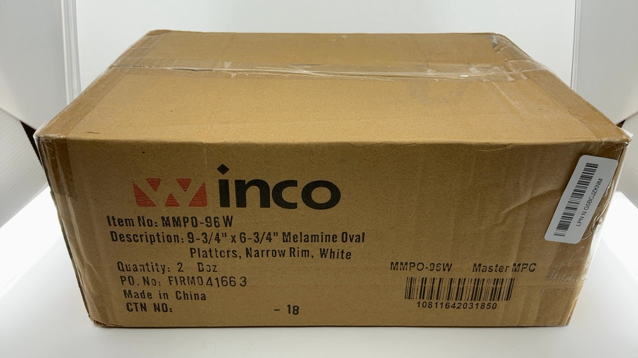 Winco MMPO-96W Oval Melamine Platter, 9.75-Inch by 6.75-Inch, White (1 Dozen Pack) - Image 3