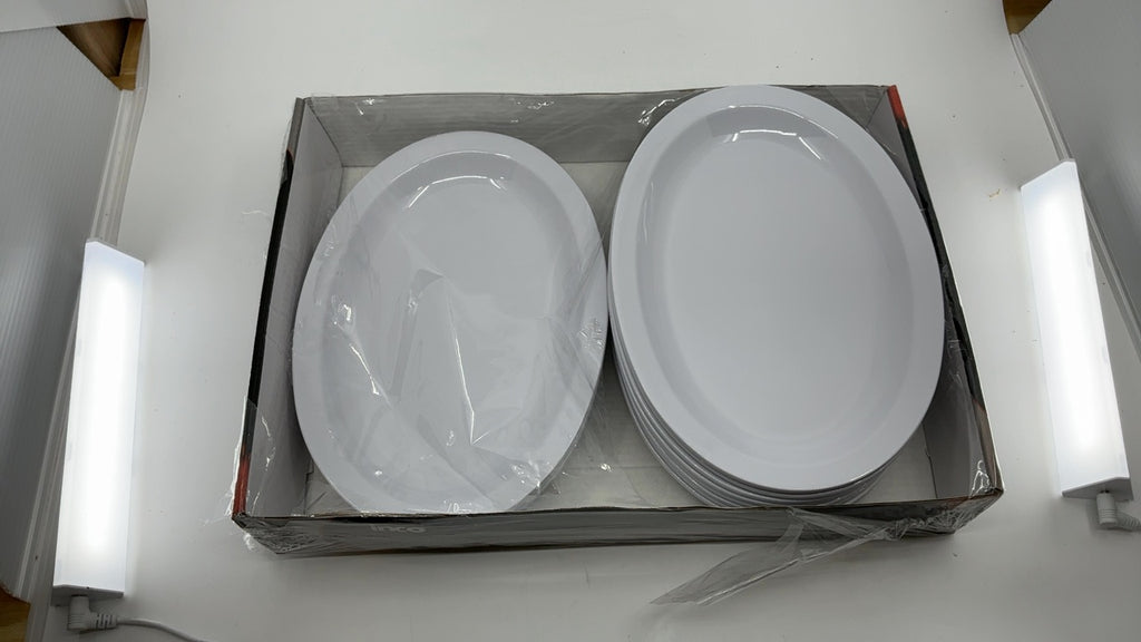 Winco MMPO-96W Oval Melamine Platter, 9.75-Inch by 6.75-Inch, White (1 Dozen Pack) - Image 3
