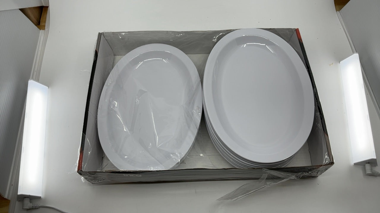 Winco MMPO-96W Oval Melamine Platter, 9.75-Inch by 6.75-Inch, White (1 Dozen Pack) - Image 3