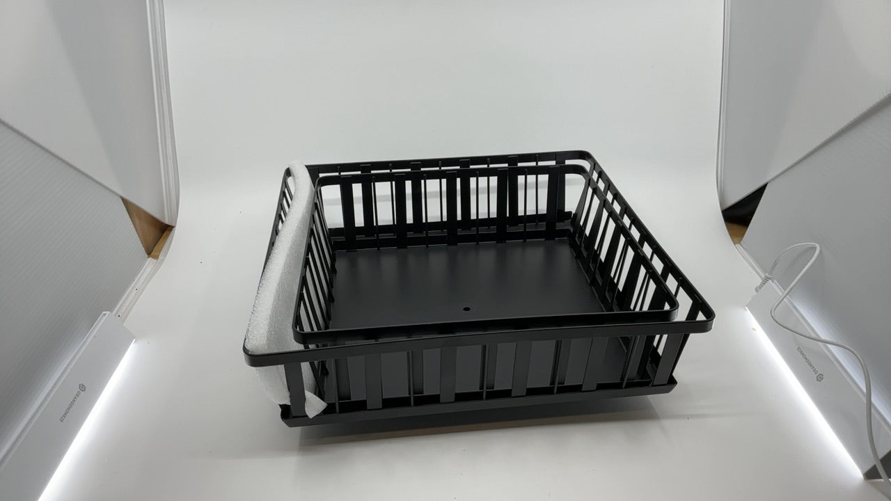 Gourmet Basics by Mikasa 2-Tier Rotating Storage Basket, Handcrafted Carbon Steel for Kitchen Fruit Basket or Bathroom Organizer - Black - Easy Access with Rotating Feature, Iron Basket with Handle - Image 7