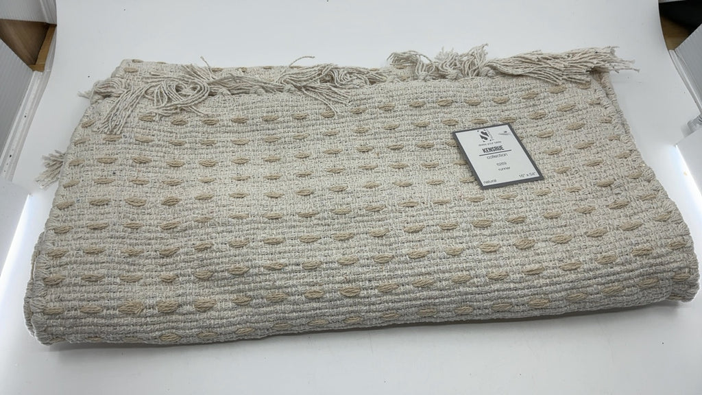 SARO LIFESTYLE Dashed Woven Table Runner, 16"x54", Natural - Image 5