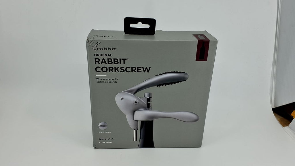 Rabbit Original Lever Corkscrew Wine Opener with Foil Cutter and Extra Spiral (Silver) - Image 6