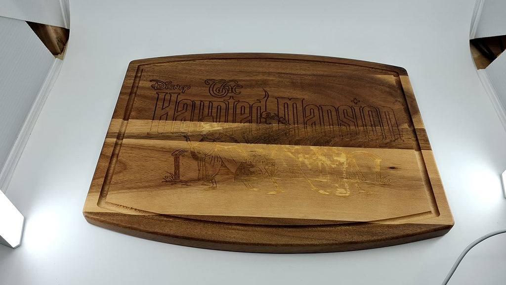 PICNIC TIME Disney Haunted Mansion Ovale Acacia Cutting Board, (Acacia Wood) - Image 6