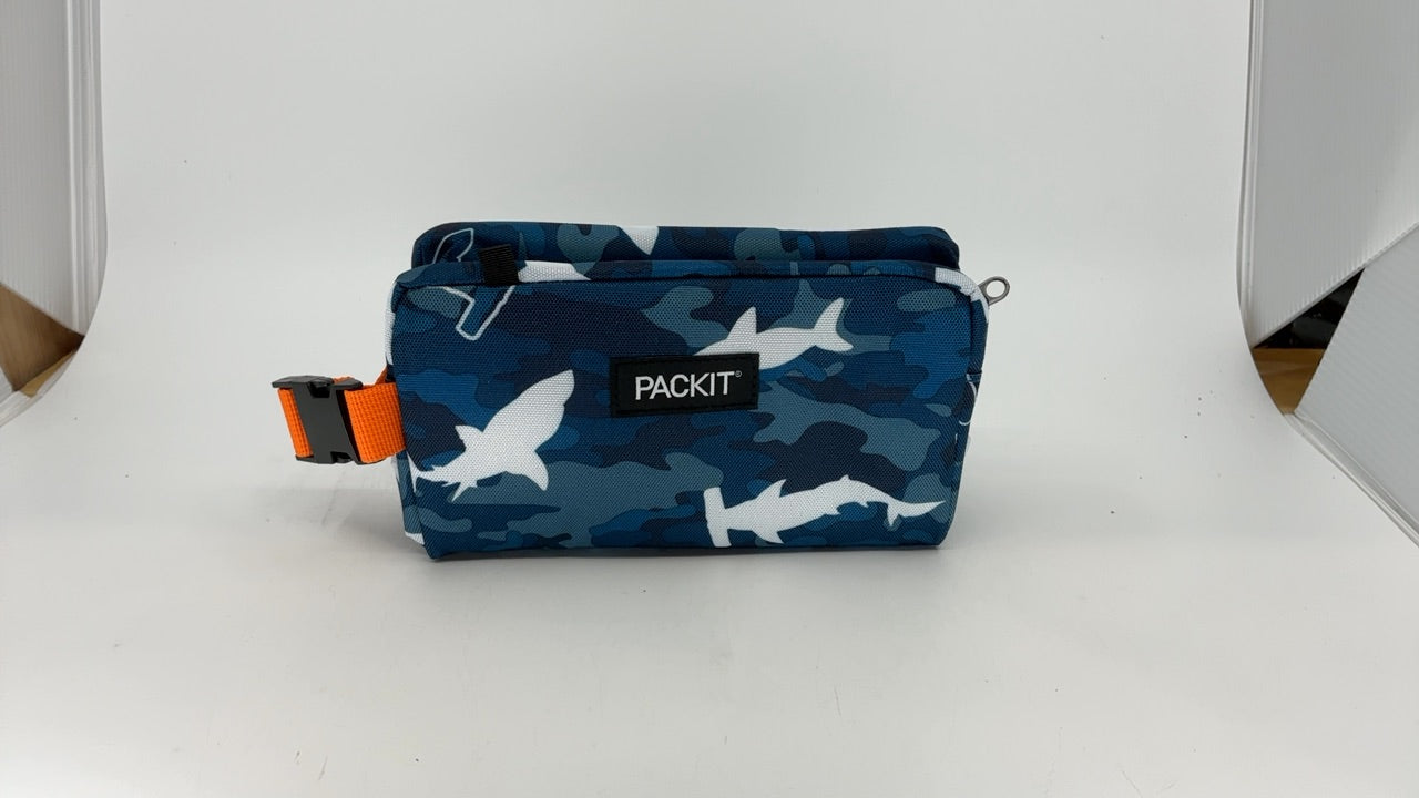 PackIt Freezable Snack Box, Camo Shark, Built with ECOFREEZE Technology, Collapsible, Reusable, Zip Closure with Buckle Handle, Great for Fresh Snacks on the go - Image 3