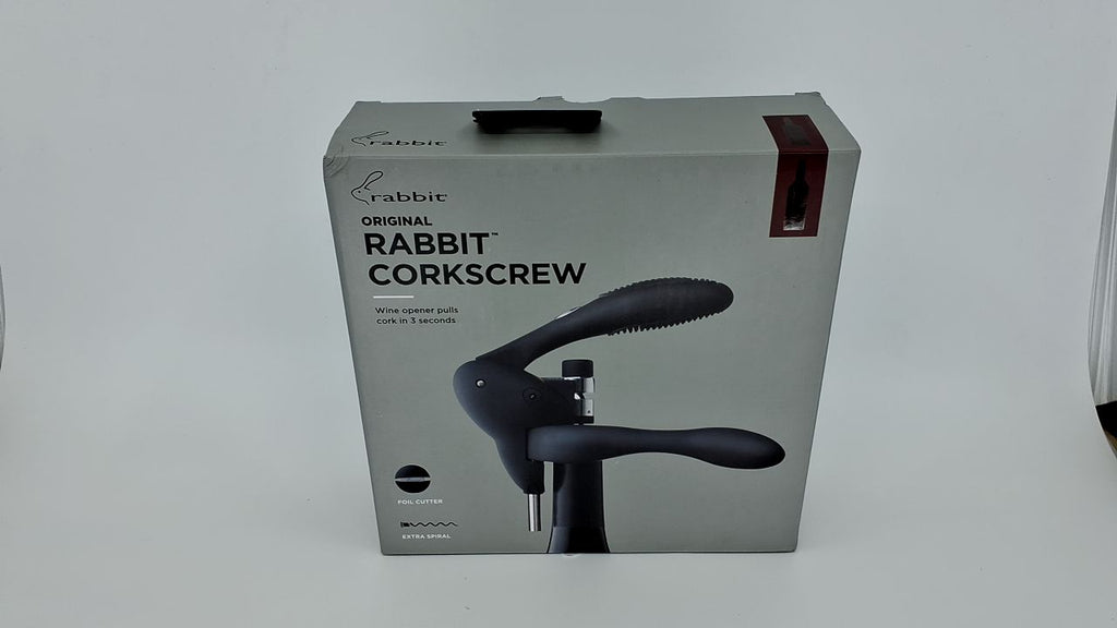 Rabbit W6004N Original Lever Corkscrew Wine Opener with Foil Cutter and Extra Spiral, Black Finish, Smooth Lever Action for Effortless Cork Removal - Image 3