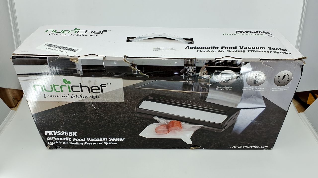NutriChef Vacuum Sealer | Automatic Vacuum Air Sealing System For Food Preservation w/ Starter Kit | Compact Design | Lab Tested | Dry & Moist Food Modes | Led Indicator Lights (Black), EWE - Image 2