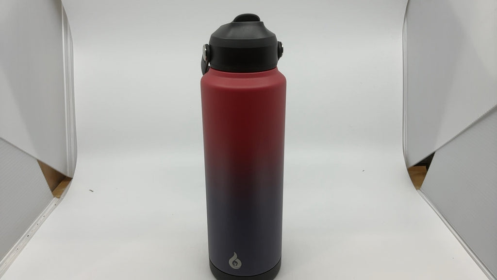 BJPKPK Insulated Water Bottle with Straw Lid, 40oz Large Thermo, BPA Free Leak Proof Stainless Steel Metal Water Bottles, Tumblers, Cups, Flasks for Travel, Sports,Charming Red - Image 2
