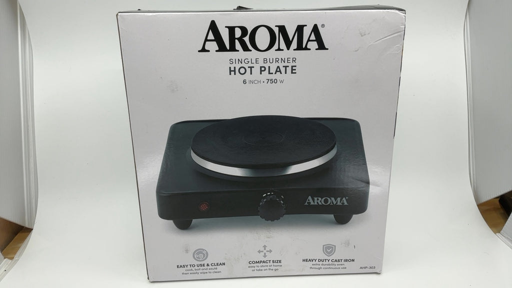 Aroma Housewares AHP-303 Single Burner Hot Plate, Metal, Black - Image 6