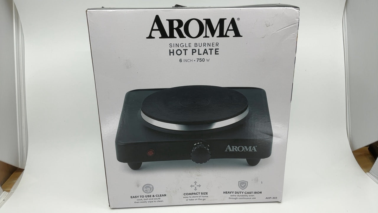 Aroma Housewares AHP-303 Single Burner Hot Plate, Metal, Black - Image 6