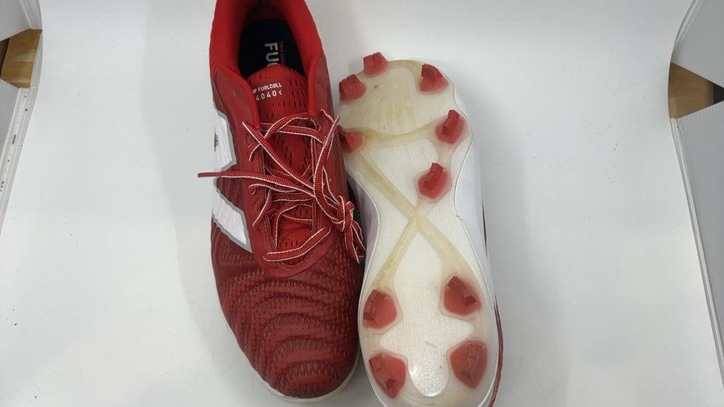 New Balance Men's FuelCell 4040 V7 Molded Baseball Shoe, Team Red/Optic White, 13 - Image 7