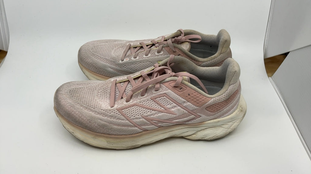 New Balance Women's W1080V13 Running Shoe, Pink Granite/ORB Pink/Limelight, 12 X-Wide - Image 3