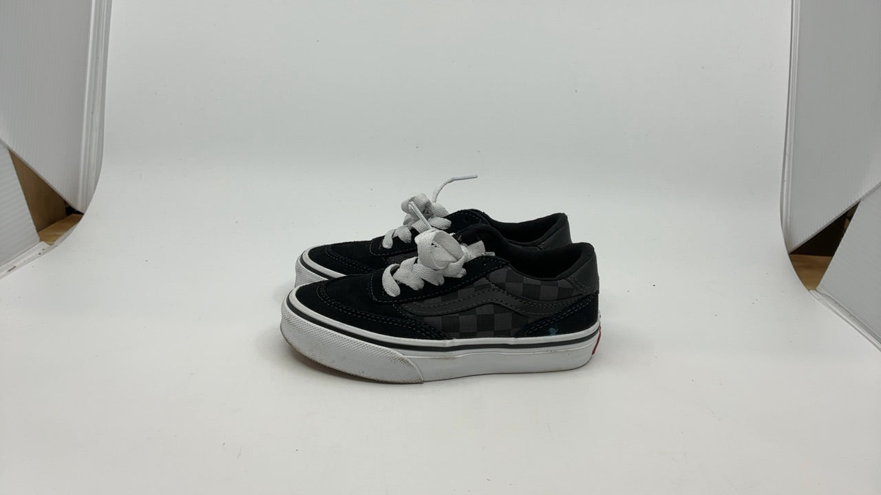 Vans Youth Brooklyn LS Shoe | Kids' Low-Top Sneakers for Boys & Girls, Casual Fashion Footwear, Checkerboard Black/Asphalt, 11.5 - Image 7