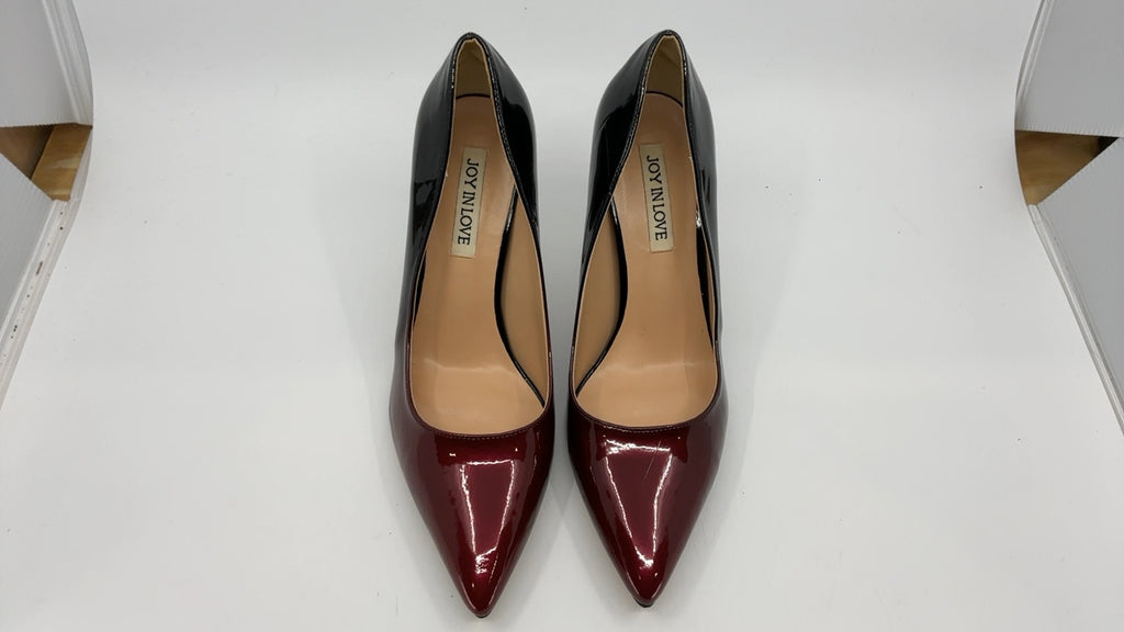 JOY IN LOVE Women's Pumps Shoes 3.5" High Heels Pointy Toe Stiletto Pumps Wine Black 8US - Image 2