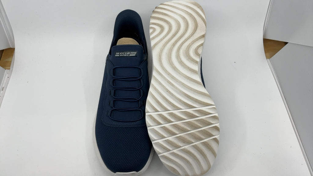 Skechers Men's Hands Free Slip-ins Bobs Squad Chaos-Daily Hype Sneaker, Navy, 10.5 Wide - Image 7