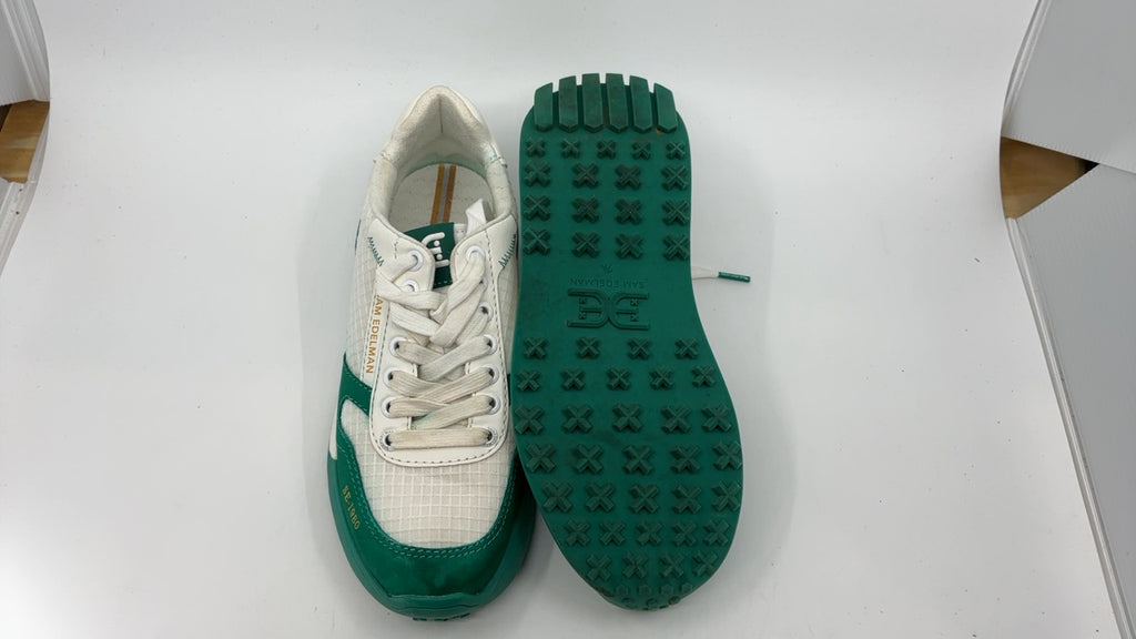 Sam Edelman Women's Layla Sneaker Green/White 7.5 Medium - Image 3