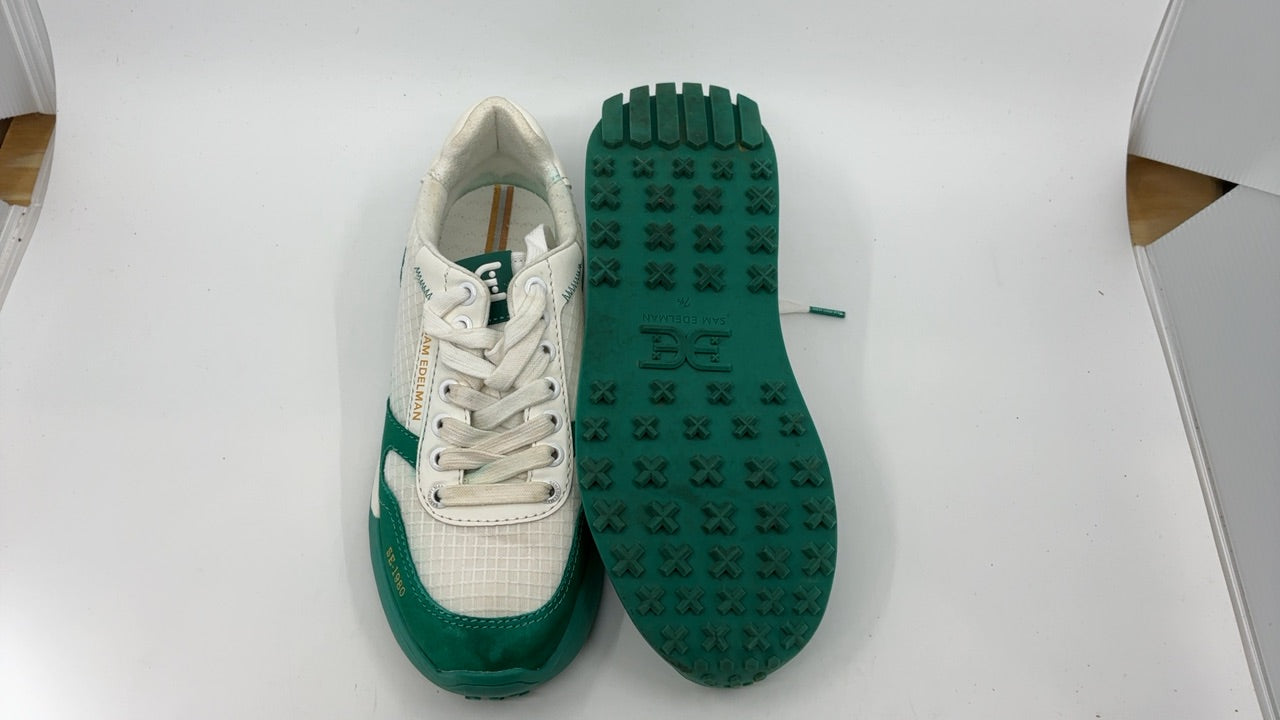 Sam Edelman Women's Layla Sneaker Green/White 7.5 Medium - Image 3