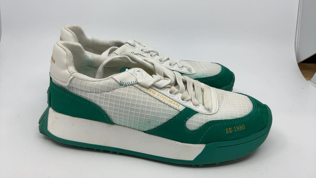 Sam Edelman Women's Layla Sneaker Green/White 7.5 Medium - Image 4